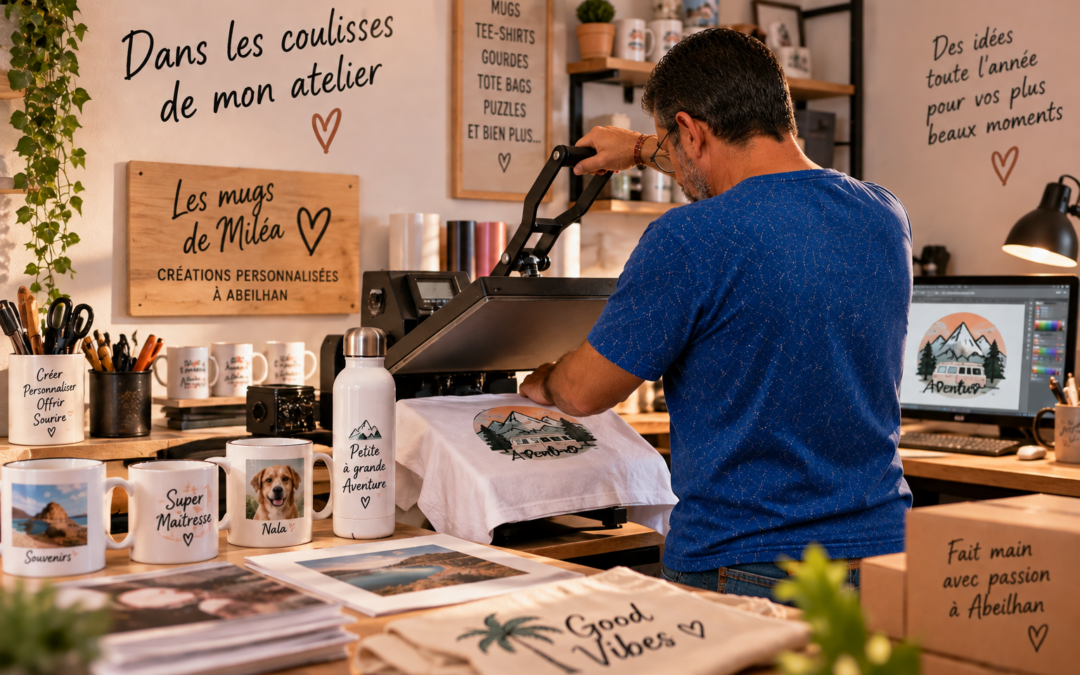 Dans les coulisses de mon atelier : une journée de sublimation à Abeilhan