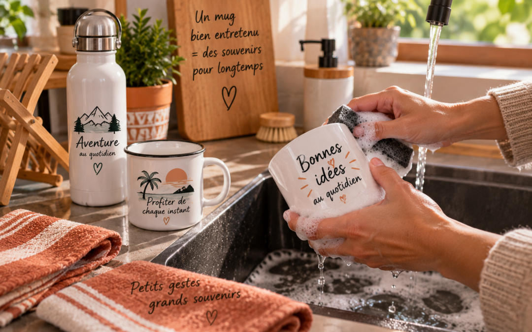 Comment bien entretenir un mug ou une gourde personnalisés pour qu&rsquo;ils durent toute une vie